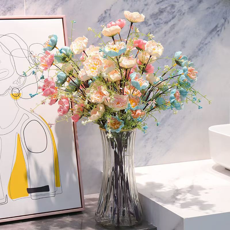 高品质 杜鹃加厚大花混搭色10支+花瓶