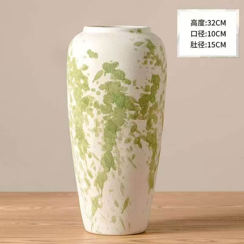 粗陶诧寂【32cm 墨绿】