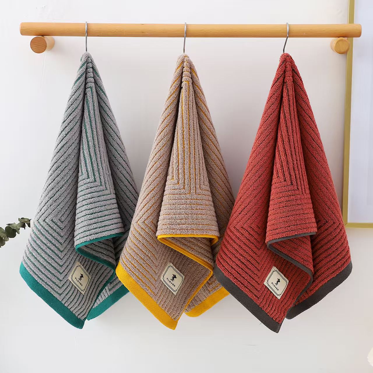 日用毛巾 蓝 绿 橙  三条装35*75cm